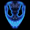 El Wire Demon Blå LED Mask