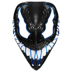 El Wire Demon Blå LED Mask