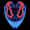 El Wire Demon Röd/Blå LED Mask