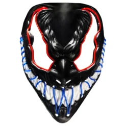 El Wire Demon Röd/Blå LED Mask