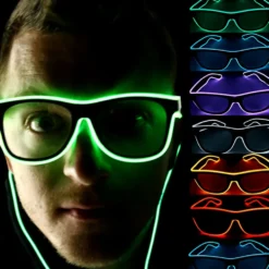 El Wire LED Glasögon