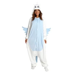 Enhörning Kigurumi Blå Maskeraddräkt