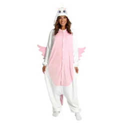 Enhörning Kigurumi Rosa Maskeraddräkt