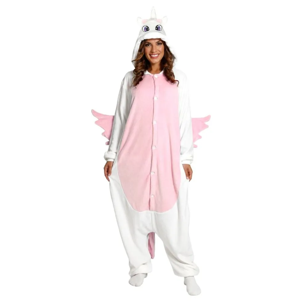 Enhörning Kigurumi Rosa Maskeraddräkt