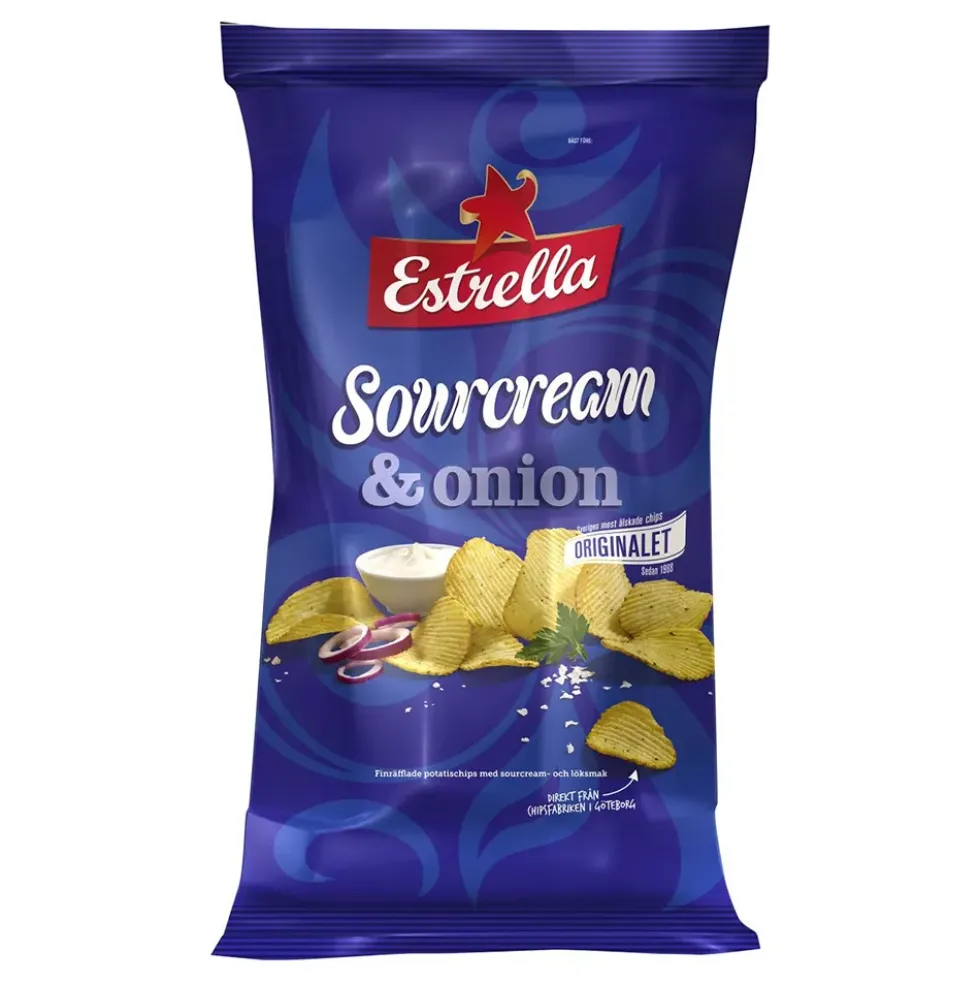 Estrella Sourcream & Onion Chips Storpack