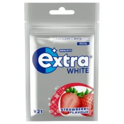 Extra White Strawberry Tuggummi