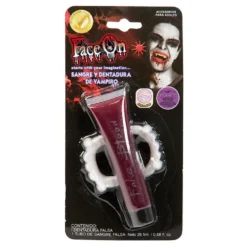 FaceOn Vampyrtänder med Blod