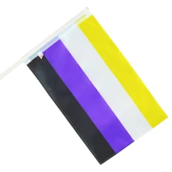 Fasadflagga Pride Ickebinär