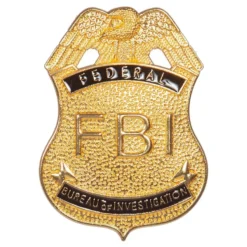 FBI-Bricka Guldfärgad