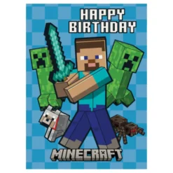 Födelsedagskort Minecraft World