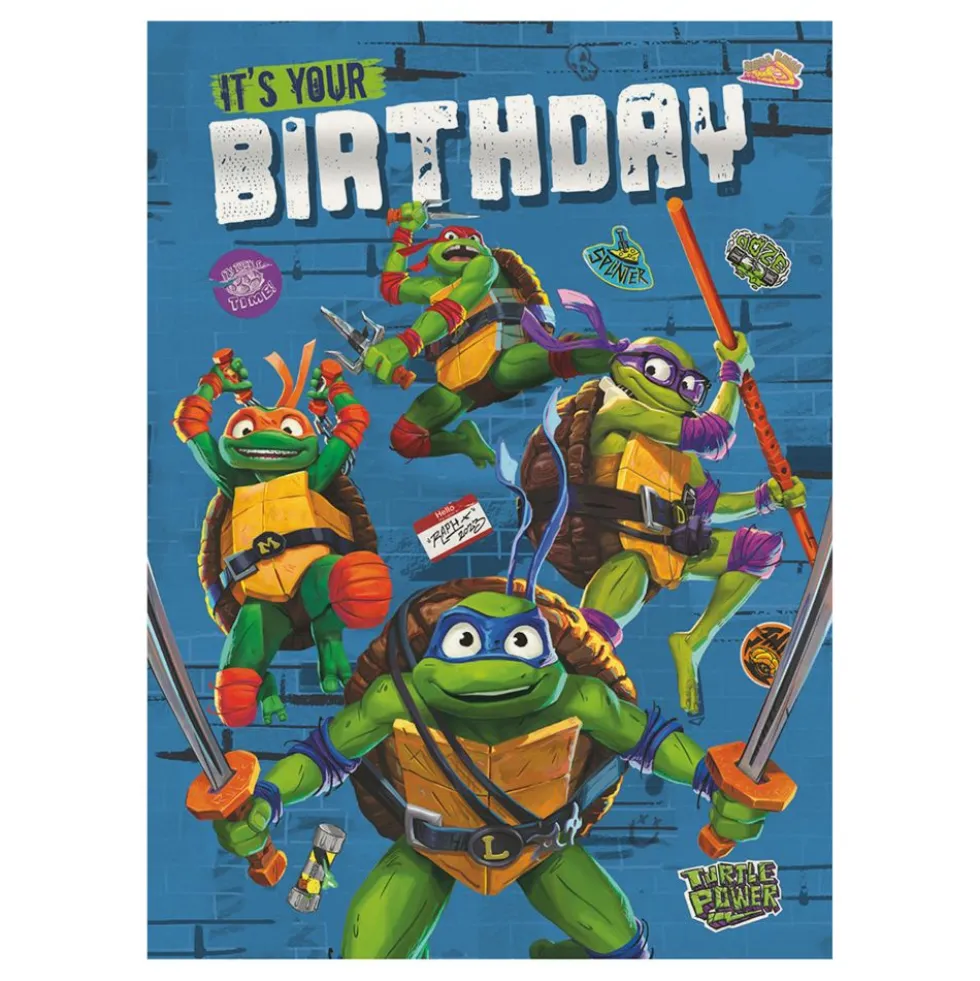 Födelsedagskort Ninja Turtles