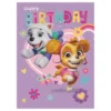 Födelsedagskort Paw Patrol Lila