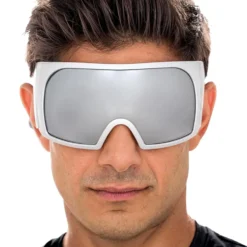 Festivalglasögon Cyber Silver med Spegelvisir