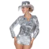Festivaljacka Croco Silver Metallic