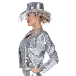 Festivaljacka Croco Silver Metallic