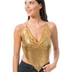 Festivaltopp Guld Metallic