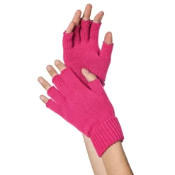 Fingerlösa Vantar Neonrosa
