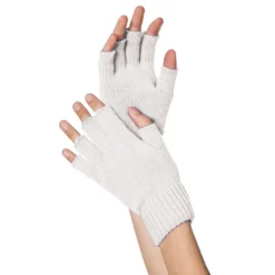 Fingerlösa Vantar Vita