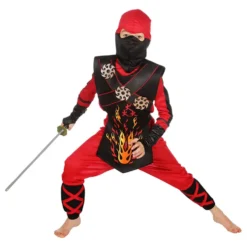 Fire Ninja Barn Maskeraddräkt