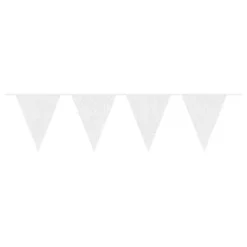 Flagbanner Glitter Vit
