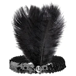 Flapper Pannband med Diamant Svart