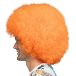 Fluffig Neonorange Peruk
