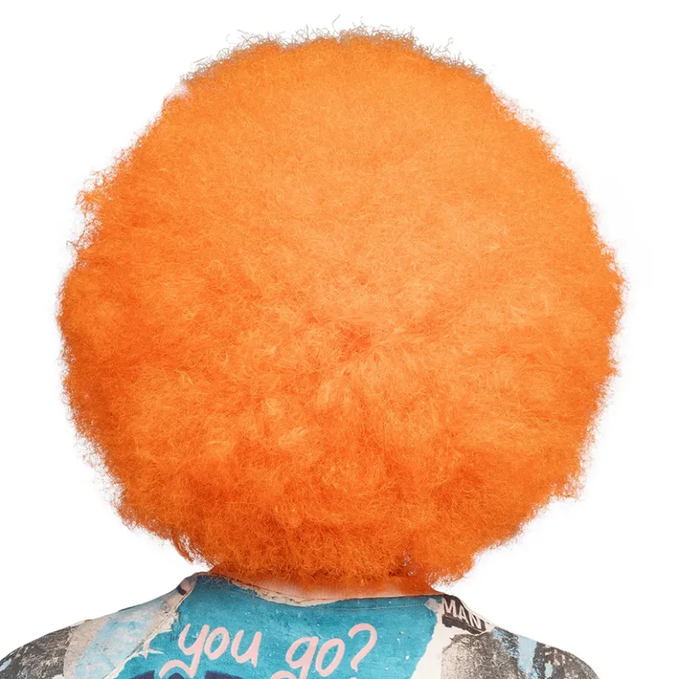 Fluffig Neonorange Peruk