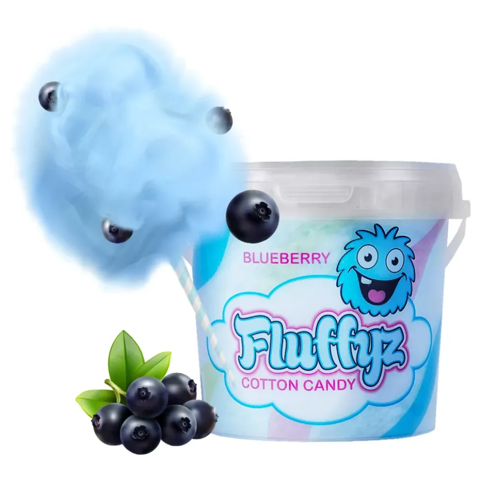 Fluffyz Sockervadd Blåbär