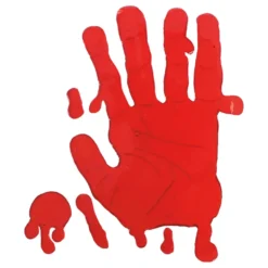 Fönsterdekal Blodig Hand