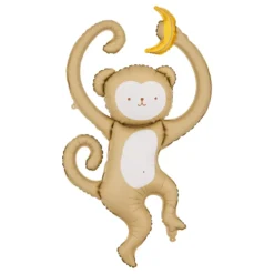 Folieballong Apa med Banan