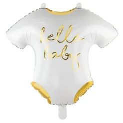 Folieballong Baby Body Vit/Guld