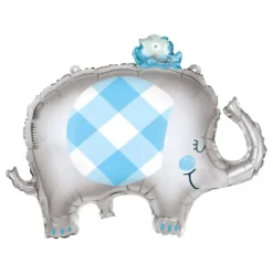 Folieballong Baby Shower Blå Elefant