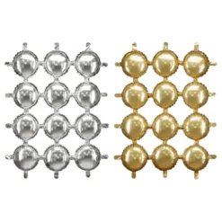 Folieballong Backdrop Rund Guld/Silver