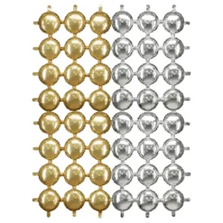 Folieballong Backdrop Rund Guld/Silver