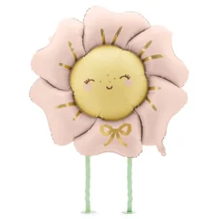 Folieballong Blomma med Ben Ljusrosa