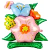 Folieballong Blommor med Bas