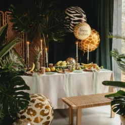 Folieballong Boll Leopardmönster Stor
