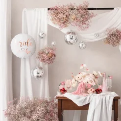 Folieballong Bride Rund Rosé