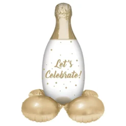 Folieballong Champagneflaska på Bas