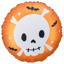 Folieballong Dödskalle Orange