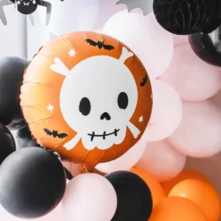 Folieballong Dödskalle Orange