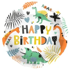 Folieballong Dino Roar Happy Birthday