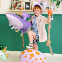 Folieballong Dinosaurie Lila