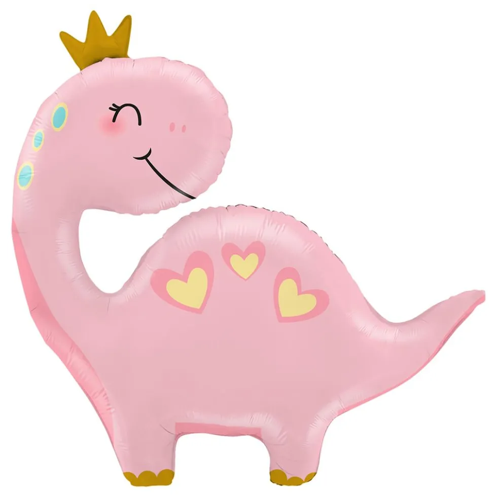 Folieballong Dinosaurie Rosa