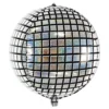 Folieballong Discokula Silver Holografisk