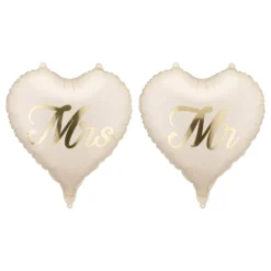 Folieballonger Hjärta Mr & Mrs
