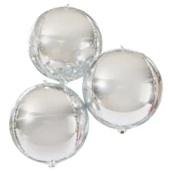 Folieballonger Orbz Silver