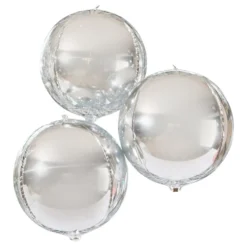 Folieballonger Orbz Silver