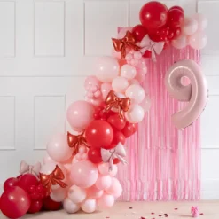 Folieballonger Rosetter för Ballongbåge Röd
