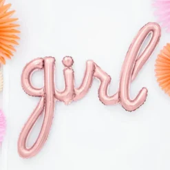 Folieballong Girl Roséguld